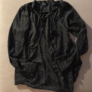 Lulu's Black Top with White Dots